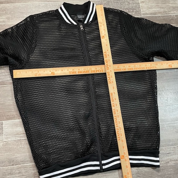 Original Deluxe Netted Zip Up Jacket Black - Picture 5 of 5